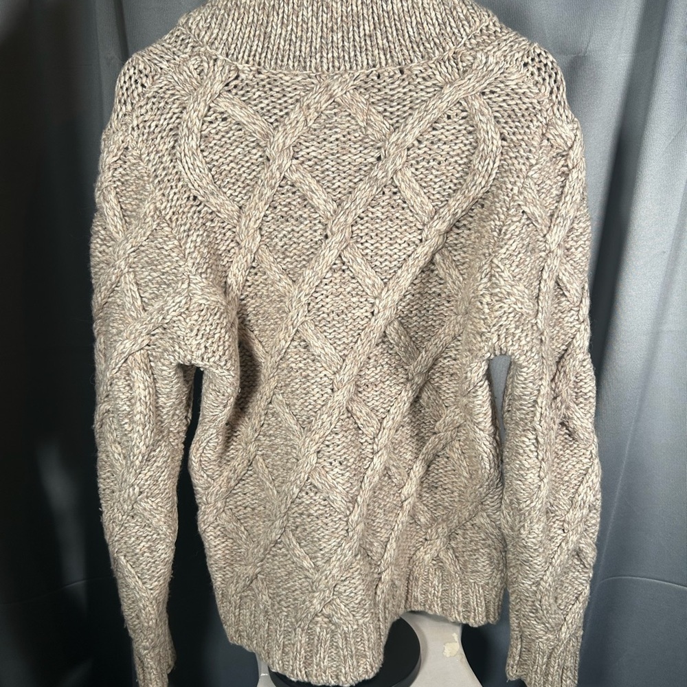 Vintage Eddie Bauer Men's Turtleneck Sweater - Cream - Picture 3 of 5